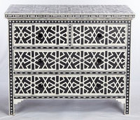 Incrustation d'os et table en résine de haute qualité pour le salon et la chambre et rangement de bureau avec tiroirs et poli à la main