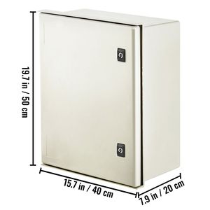 Scatola Elettrica NEMA 4X in Fibra di Vetro e Acciaio, 20 X 16 X 8 Pollici, IP67 Impermeabile e Antipolvere, con Cerniere - Product Image 6