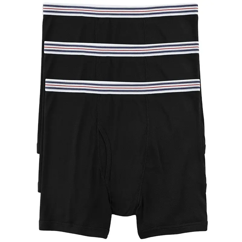 Wholesale Custom Logo Boxer Brief Underwear Polyester Knit Cuecas Seamless Briefs Women Mens Boxer Briefs Men OEM Anti