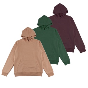 Wholesale Plus Size Cotton Blended Fleece Casual Front Logo <b>Hoodies</b> Pocket Breathable Quick Dry Solid Pattern Sweatshirts Men - Product Image 1