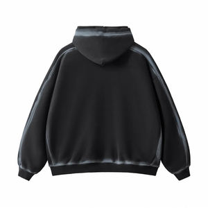 Nouveau design tendance, style streetwear, sweat à capuche en coton polaire teint par pulvérisation effet soleil délavé, personnalisation du logo, MOQ 1 pièce - Product Image 2