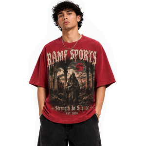 เสื้อยืดคอตตอนแท้ 100% สำหรับผู้ชาย ขายส่ง เสื้อยืดหรูหรา 300 กรัม แบบยูนิเซ็กซ์ สกรีนโลโก้ได้ คอเต่า ทรงโอเวอร์ไซส์ ทรงบ็อกซี่ เนื้อผ้าหนา ระบายอากาศได้ดี - Product Image 3