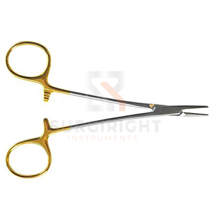 Manual Surgical Derf TC Needle <b>Holder</b> Forceps Tungsten Carbide Inserts Serrated Tip Accurate Needle <b>Control</b> Instrument Set - Product Image 5