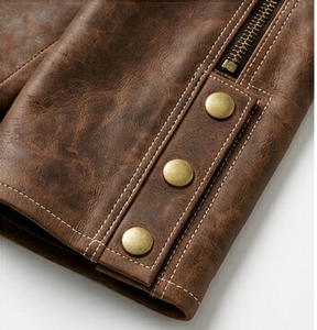 Chaps en cuir véritable marron vintage pour hommes, couleur et logo personnalisables, ceinture réglable, coupe décontractée, pantalon de style western, fermetures éclair latérales - Product Image 3