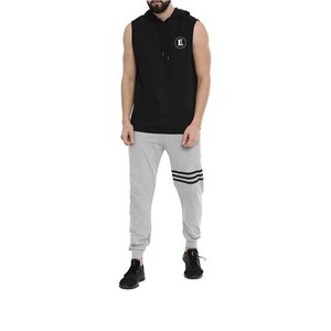 Hoodie sans manches unisexe personnalisé pour la gym, imprimé, en molleton imperméable et écologique, pour hommes - Product Image 4