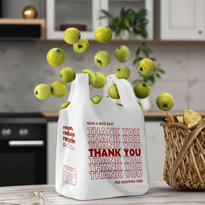 Bolsa de Compra Reutilizable GARMAPRO, Nueva, Ecológica, Biodegradable, Hecha de Almidón de Maíz, Compostable, para Supermercado - Product Image 1