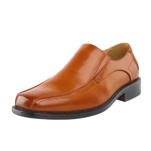 Mens PU <b>Upper</b> Slip on Business Casual Wedding Shoes Thick Rubber Sole Comfortable Walking Spring Autumn All Season - Product Image 2