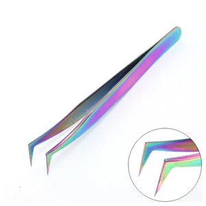 Pince à épiler pour extensions de cils en gros, marque privée, outils de maquillage, acier inoxydable, haute qualité - Product Image 2