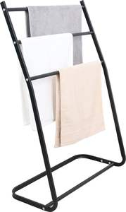 Estante Metálico Sencillo de Hierro para Baño, Toallero de Pie, Colgador de Secado para Balcón, Organizador Multiusos para Zapatos y Ropa en el Baño - Product Image 6