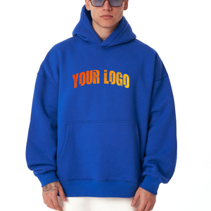 เสื้อฮู้ดดี้ผู้ชาย ผ้าฝ้าย 100% หนัก 420 กรัม ผ้ากันยับ ทรงโอเวอร์ไซส์ ลายพิมพ์ดิจิทัล ปรับแต่งได้ - Product Image 1