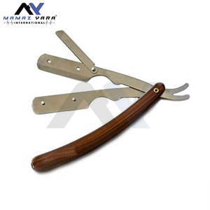 Rasoir droit professionnel en acier inoxydable de qualité supérieure, durable et affûté, pour la rasurage des hommes, usage en salon et à domicile - Product Image 2