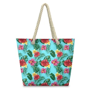 กระเป๋าถือลายดอกชบาฮาวายสำหรับผู้หญิง แบบดรอปชิป พิมพ์ลายตามสั่ง ทนทาน เหมาะสำหรับสาวๆ - Product Image 5