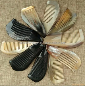 Indian Natural Shape Buffalo Horn Hair Comb Handmade Waterproof Folk Art Rustic Style MNE-35 Durable Bulk Ready Ship - Product Image 3