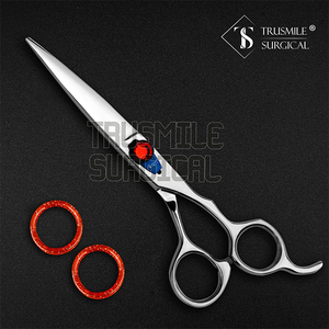 Tijeras de peluquero plateadas de alta calidad al por mayor, tijeras de corte de pelo de acero inoxidable con punta de hoja afilada para peinar el cabello - Product Image 2