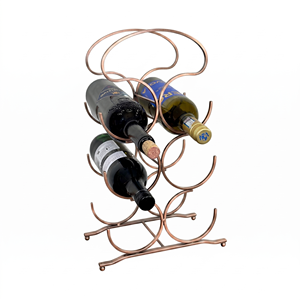 Wine Rack 6 Bottle Capacity Modern Minimalist Design Home Furniture Wine Bottle Holder <b>Freestanding</b> Geometric Wine Bottle Holde - Product Image 6