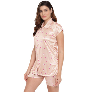 Pijamas de Verano para Mujer de Alta Calidad, 100% Algodón, Manga Corta, con Logotipo Frontal, Transpirables, de Secado Rápido, al por Mayor - Product Image 4