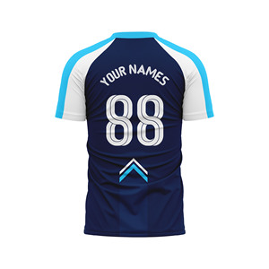 เสื้อยืดพิมพ์ลายไร้รอยต่อเนื้อผ้าระบายอากาศได้ดีช่วยป้องกันเหงื่อสำหรับฟุตบอลและวิ่ง - Product Image 2