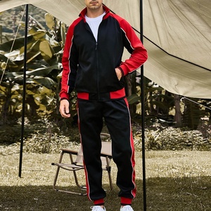 Poliéster Unisex lujo apilado chándal hombres Sudadera con capucha Jogger conjunto invierno grueso liso personalizado ropa deportiva chándal - Product Image 6