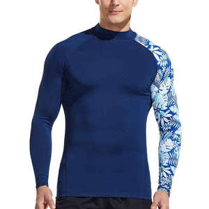 Chemises de compression pour hommes OEM de qualité supérieure, imprimées par sublimation, en polyester, pour la gym, le fitness, le surf et la plongée - Product Image 1