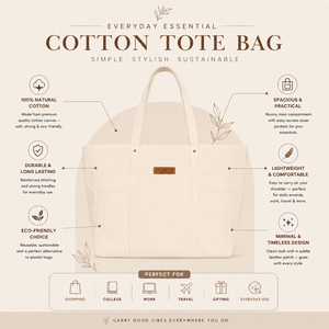 Sac fourre-tout réutilisable en toile de coton pour femme, grand sac de shopping écologique à bandoulière, sac à main multi-poches pour le quotidien, organisateur - Product Image 5