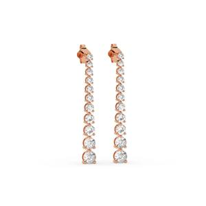 Pendientes de Diamantes Cultivados en Laboratorio de 2.1ct y Oro de 14K, Certificados por IGI, Joyería Fina, Regalo de Aniversario de Bodas o Cumpleaños - Product Image 3