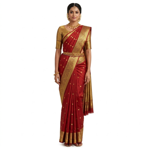 Saris en soie brodée Banarasi de créateurs haut de gamme pour les détaillants de vêtements ethniques - Product Image 1
