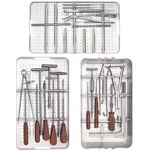 Juego de instrumentos manuales para fragmentos pequeños para traumatismos, con sistema de bloqueo autorroscante, duradero, para agarre de columna vertebral, quirúrgico GS-DF-0010 - Product Image 6