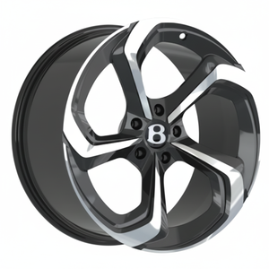 ล้ออัลลอยด์เบนท์ลีย์แบบ Flow Formed ลายห้าก้าน สีดำเงา สำหรับรถยนต์นั่งส่วนบุคคล - Product Image 4