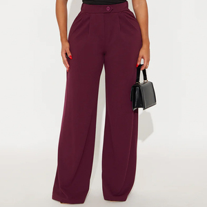 Women's High-Waist Wide-Leg Casual Old Money Trousers Comfortable Stylish Loose Fit Leggings for Daily Wear Summer - Product Image 1