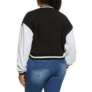 Chaqueta Varsity Corta para Mujer, Estilo Urbano, Diseño de Cuello Personalizado, 100% Transpirable, Servicio OEM - Product Image 6