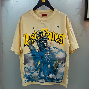 T-shirts personnalisables en gros, modèles vierges 100 % coton peigné, étiquettes de col personnalisées, service de calibrage des tailles et de correspondance des couleurs - Product Image 5