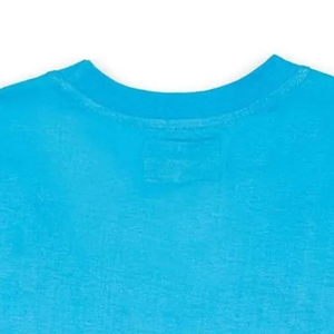 T-shirt en coton à manches courtes bleu clair imprimé pour homme, col rond, jersey décontracté, coupe classique, pour tous les jours - Product Image 2
