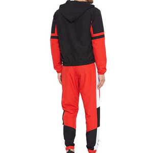 Ensemble de survêtement décontracté pour homme, noir avec broderie dorée, veste zippée et pantalon, coupe ajustée, manches longues, pour entraînement en extérieur, tenue de mode - Product Image 3