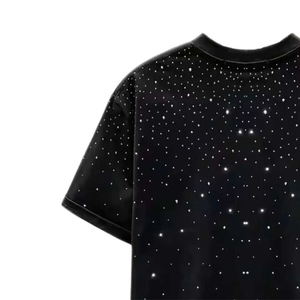 Top Selling Custom All-over Rhinestone Mens Street wear Style <b>Funky</b> T-shirt mens boxy t-shirt T-Shirt Short Sleeve Men T Shirt - Product Image 3