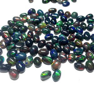 Ópalo Negro Etíope Natural Tratado con Humo, Cabujón de Gema Suelta de Alta Calidad con Juego de Color, Certificado IGI para Fabricación de Joyas - Product Image 3