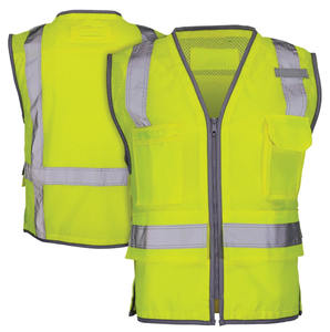 Chaleco de Seguridad de Alta Visibilidad Personalizado para Construcción, Guardias de Seguridad, Ropa de Trabajo Transpirable, Reflectante, con Bolsillos Grandes Disponibles - Product Image 1