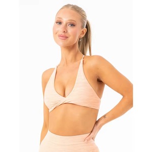 Conjunto de Leggings y Sujetador Deportivo de Cintura Alta Color Lavanda para Mujer, con Logotipo Personalizado al por Mayor, OEM, 2 Piezas, Conjunto Deportivo Transpirable para Yoga - Product Image 5