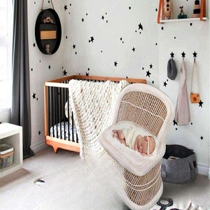 Cuna de Bambú Ecológica con Lino de Algodón, Diseño Tradicional para Bebés y Niños, Sofá Mecedor Cómodo, Artesanía - Product Image 1