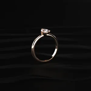 Anillo Solitario con Diamante Certificado IGI de 0.5 Quilates, Corte Pera, Claridad VVS-VS, Compre Directamente de un Proveedor Indio de Confianza - Product Image 3