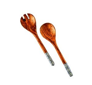 Outils à salade modernes de 11 pouces en résine personnalisée, écologiques, compatibles lave-vaisselle, accessoires de cuisine pour la maison, fabriqués en Inde - Product Image 1