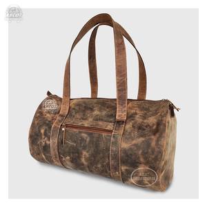 Sac de voyage de luxe en cuir de vachette Hairon avec fourrure blanche et noire pour hommes et femmes, sac de sport en gros - Product Image 1