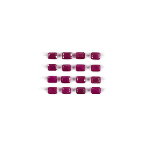 Rubis africains naturels non traités, octogones calibrés 5x7mm, pierres précieuses de rubis naturelles facettées pour la création de bijoux, prêtes à l'emploi - Product Image 2
