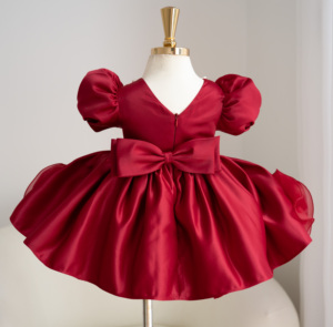 5 Robes de fête tutu à manches courtes pour enfants, motifs floraux 3D, robes de bal de princesse élégantes, vente en gros personnalisée OEM ODM, usine du Vietnam - Product Image 5