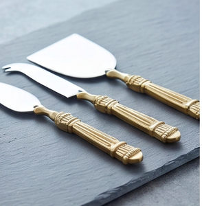 Elegant <b>Cheese</b> <b>Knife</b> <b>Set</b> With Stainless Steel Blades And Golden Handles For Sophisticated Serving Use And Hotel Use - Product Image 3