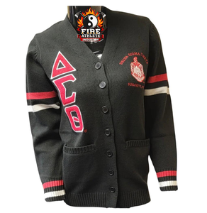 Cardigan unisexe en cachemire haut de gamme, style décontracté, chaud pour l'hiver, tenue classique douce et tendance, pull en maille matelassé vintage - Product Image 1