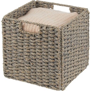Foldable <b>square</b> seagrass <b>basket</b> Handmade Storage <b>Basket</b> Wholesale eco-friendly Made in Vietnam - Product Image 3