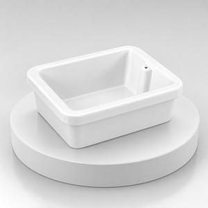 Fregadero de laboratorio con acabado cerámico moderno, de un solo orificio, con grifo de palanca, para lavabo sobre encimera, para laboratorio y baño - Product Image 6
