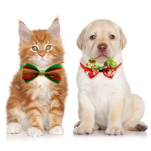 Pet <b>Christmas</b> Bow Tie Adjustable Xmas <b>Dog</b> Cat Bowtie <b>Collar</b> Accessories For Small <b>Dog</b> Cat Festival Party Decor Cat holiday bow - Product Image 2