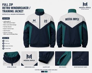 Meera Impex Multi Color Zipper Style Windbreaker <b>Jackets</b> 100% Polyester Fabric Solid <b>Pattern</b> Water Resistance Outdoor Wear Coats - Product Image 1