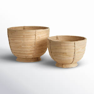 Cesta de almacenamiento decorativa Callie Rattan - Product Image 4